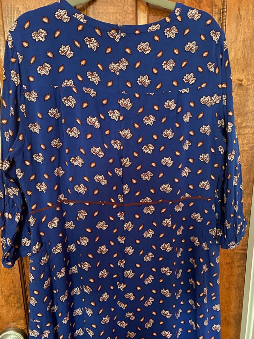 Boden Autumn Leaves Midi Long Sleeve Fall Dress 16L